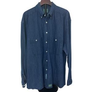 BAXTER Vintage Men's Heavy Denim Button Shirt Size XL